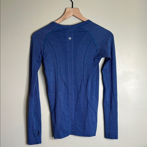 Lululemon Swiftly Tech Long Sleeve Women's Blue Long Sleeve Top 4 - Picture 6 of 6